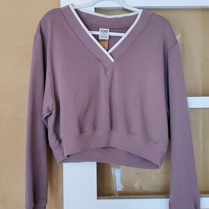 VS Pink light brown sweatshirt /new with tags